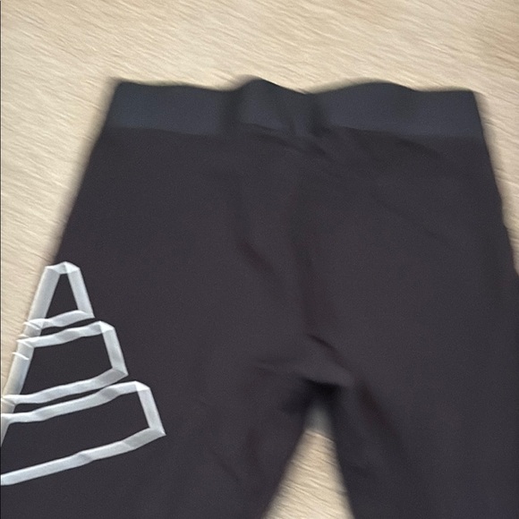 Adidas Black Leggings Slim Fit Athletic Wear - Picture 3 of 6